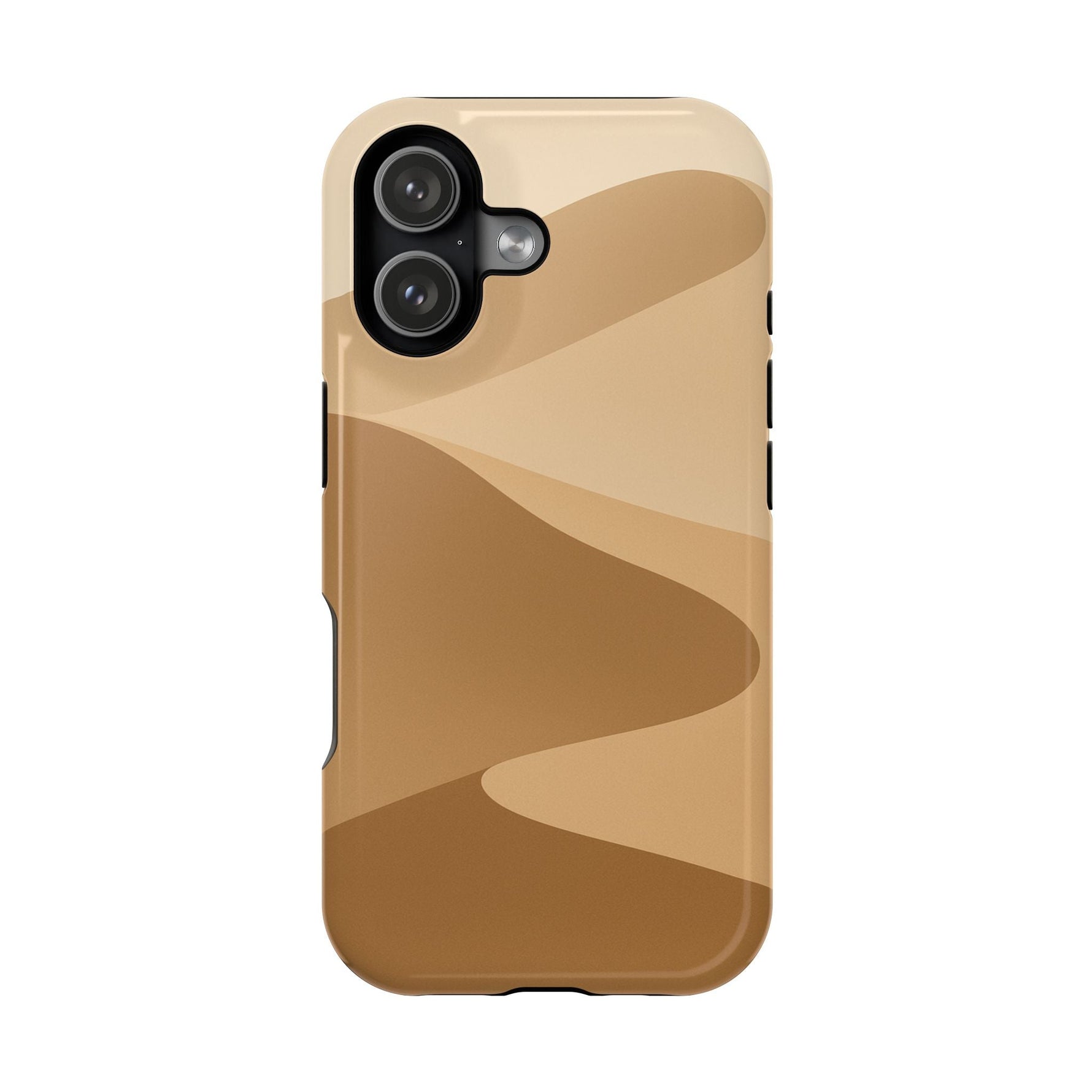 Neutral Desert Wave Design iPhone Case | MagSafe  Shamo's iPhone 17 / Glossy