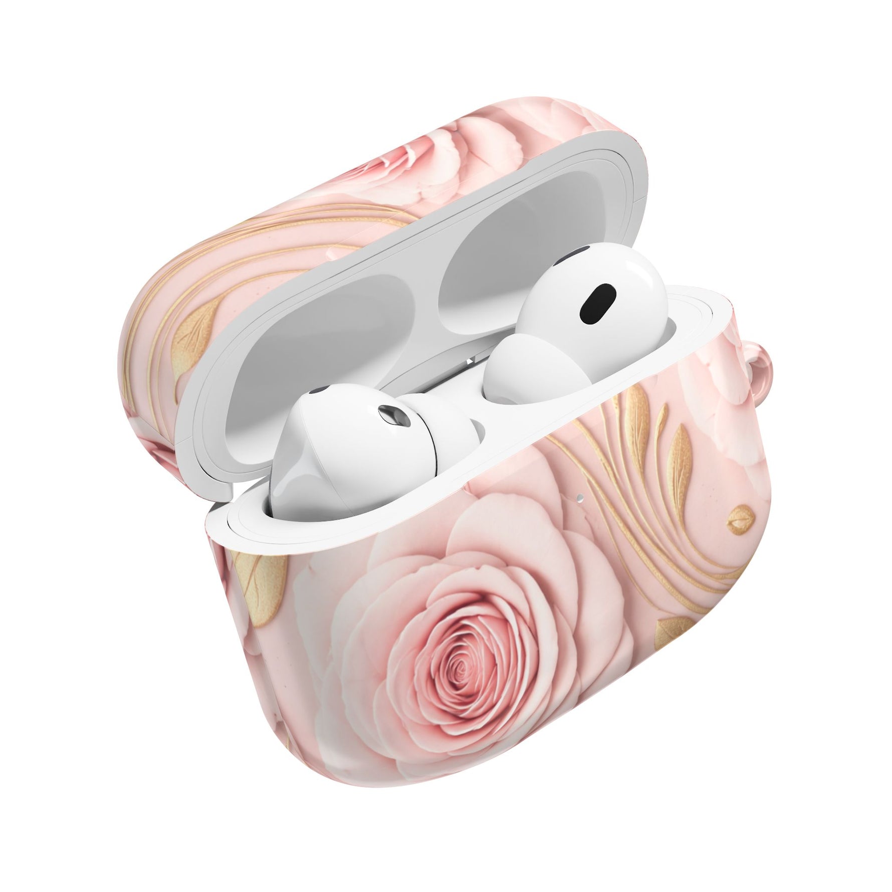 Rose Gold Floral AirPods Case