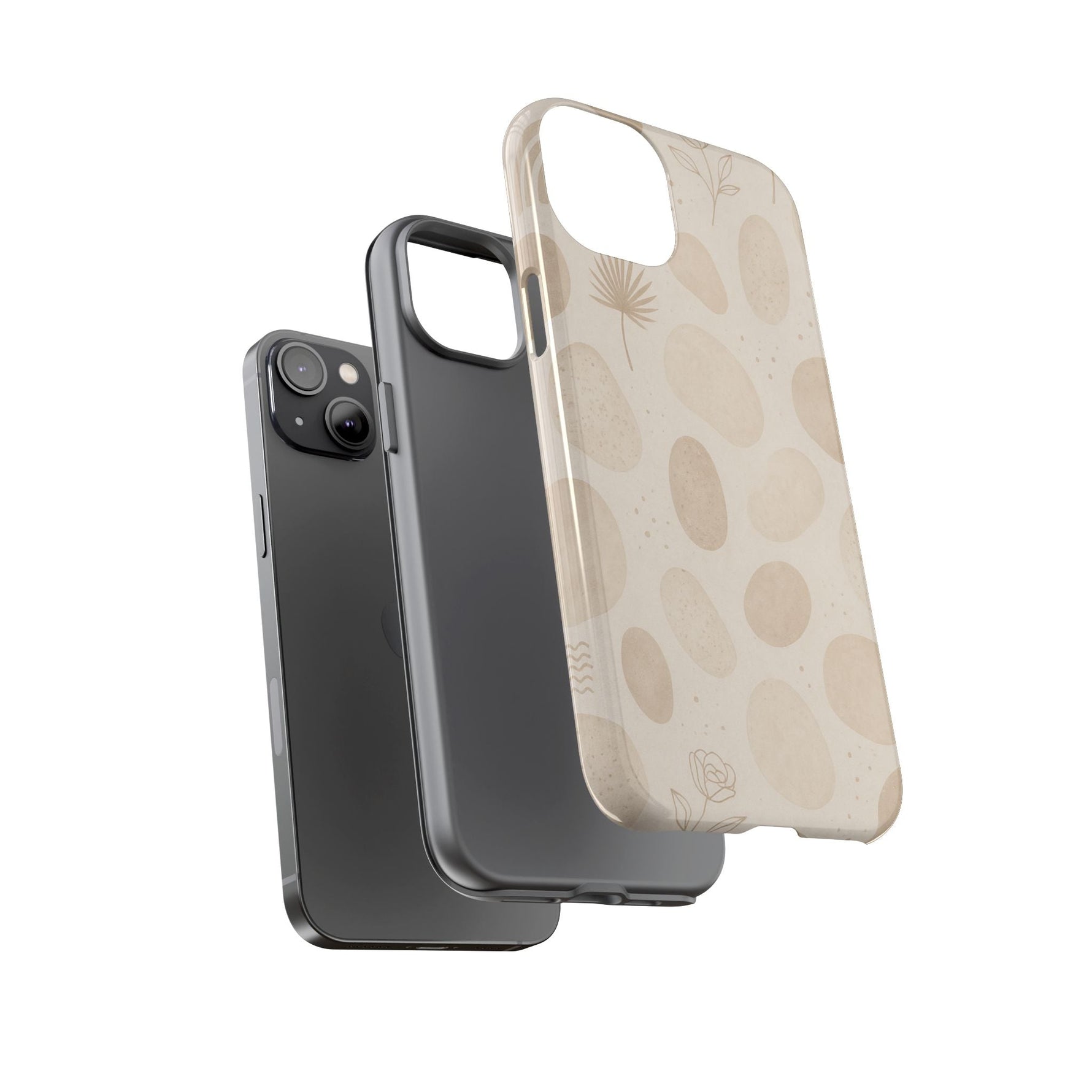 Neutral Pebble Pattern Tough iPhone Case  Shamo's