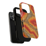Agate Glow Marble iPhone Case Orange Geode Stone Design with MagSafe  Shamo's
