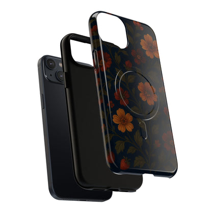 Floral Night Velvet iPhone Case - Works with MagSafe