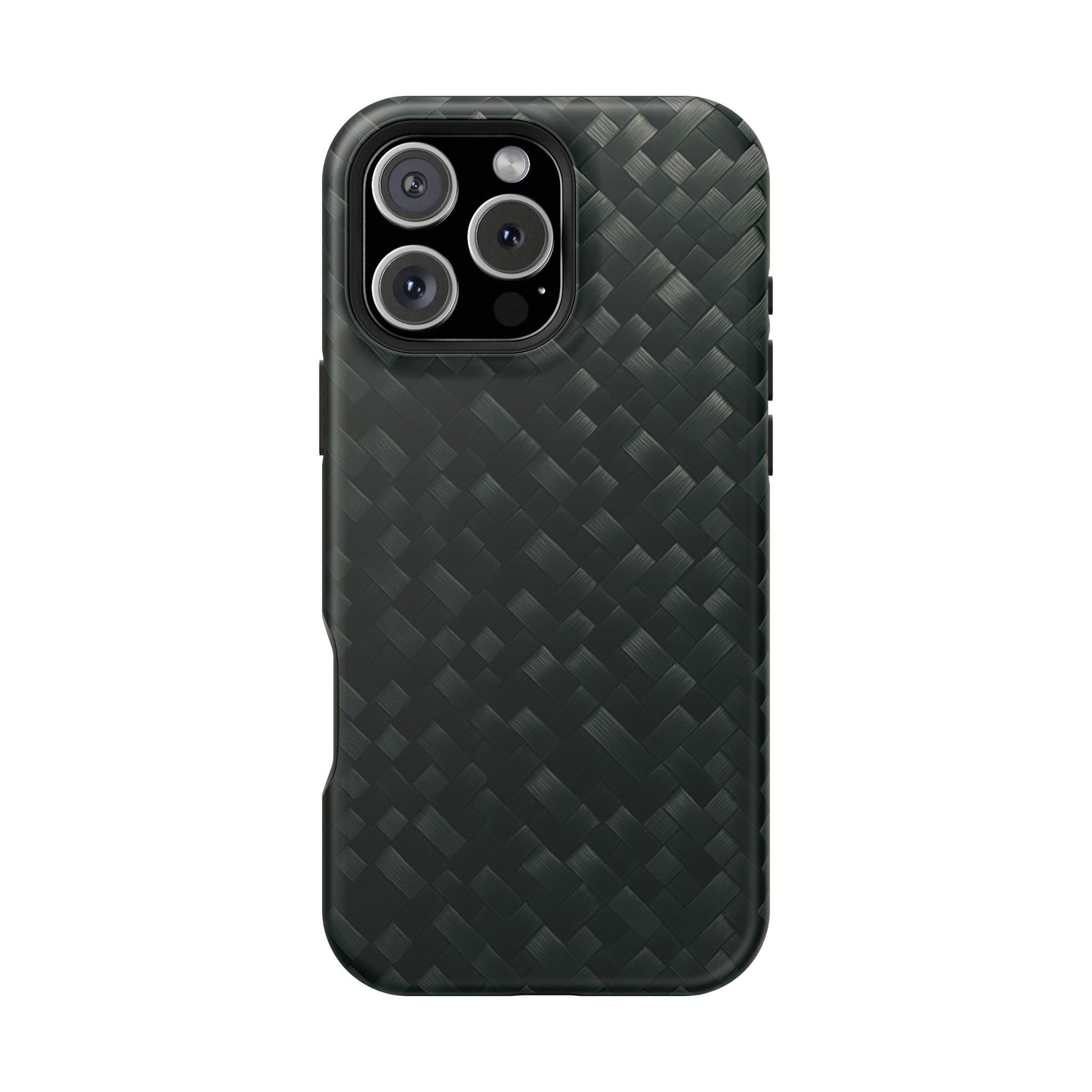 Dark Carbon Fiber Texture Magnetic Impact-Resistant iPhone Case | MagSafe compatible  Shamo's iPhone 16 Pro Max / Matte