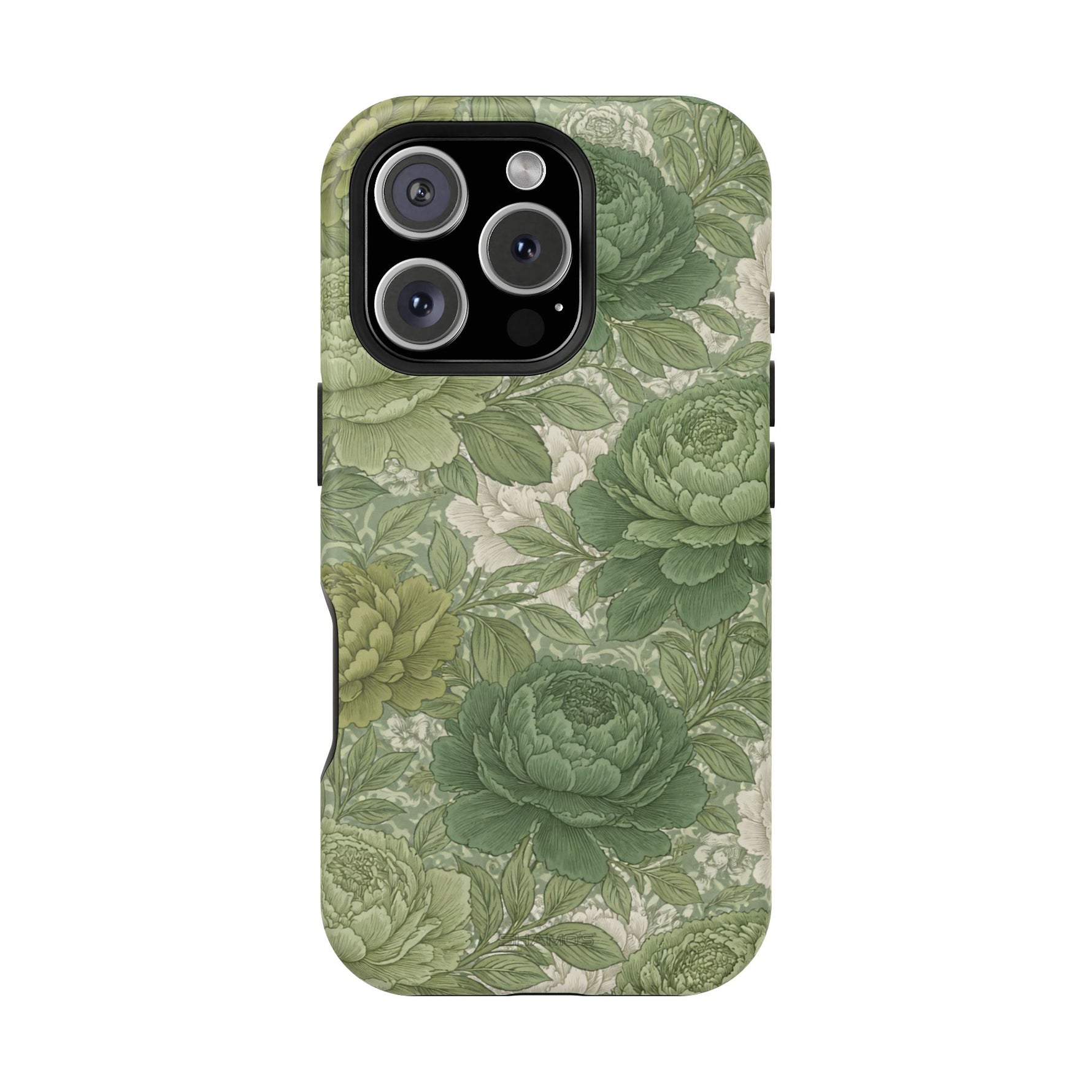 Green Succulent Floral Magnetic Impact-Resistant iPhone Case, MagSafe Compatible - iPhone 16 Pro / Matte - Shamo's