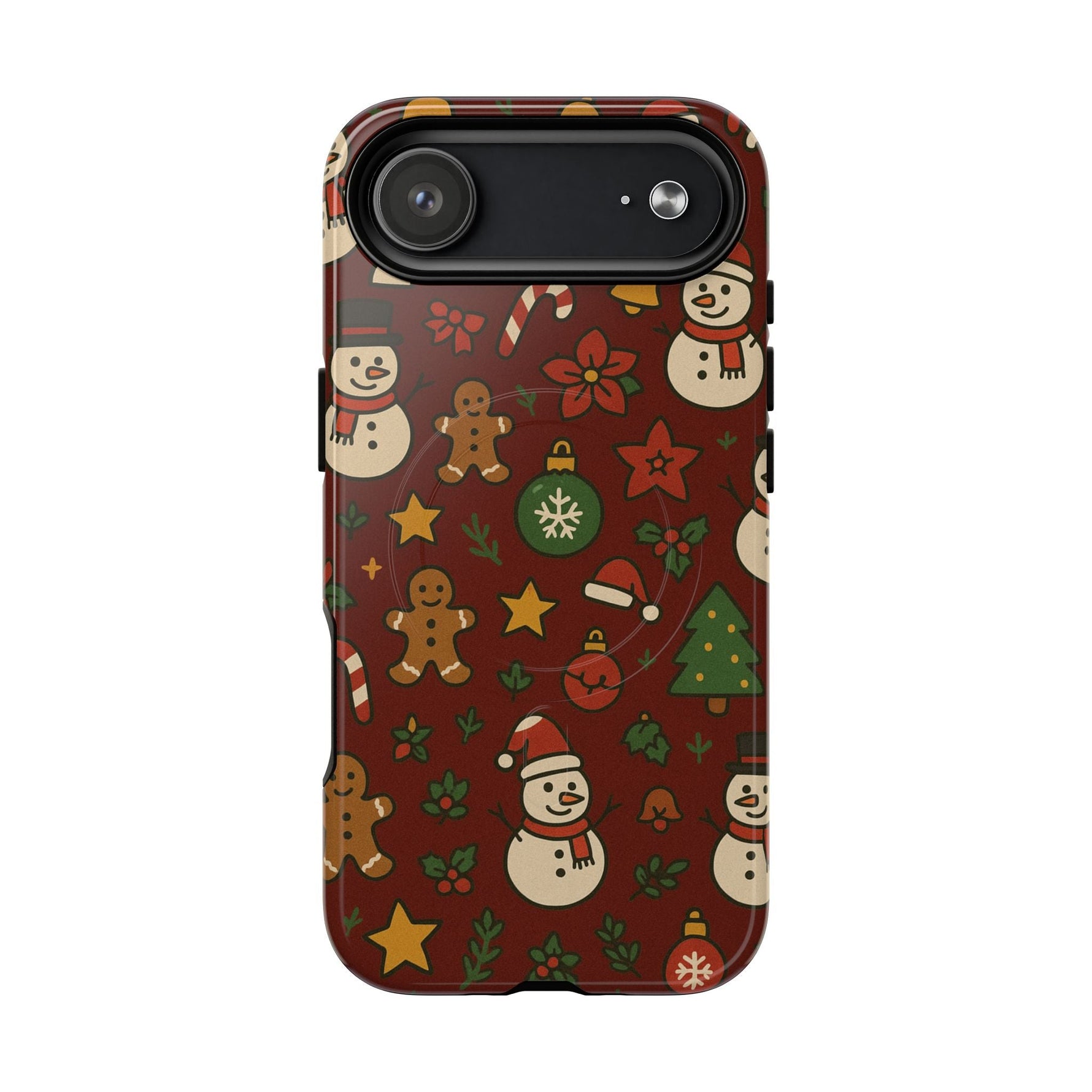 Snowman & Gingerbread Tough iPhone Case (MagSafe compatible)  Shamo's iPhone 17 Air / Glossy