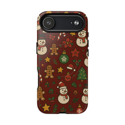 Snowman & Gingerbread Tough iPhone Case (MagSafe compatible)