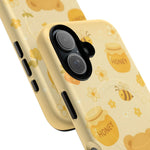 Cute Honey Teddy Bear iPhone Case — Yellow Bee & Honey Pot Design with MagSafe  Shamo's