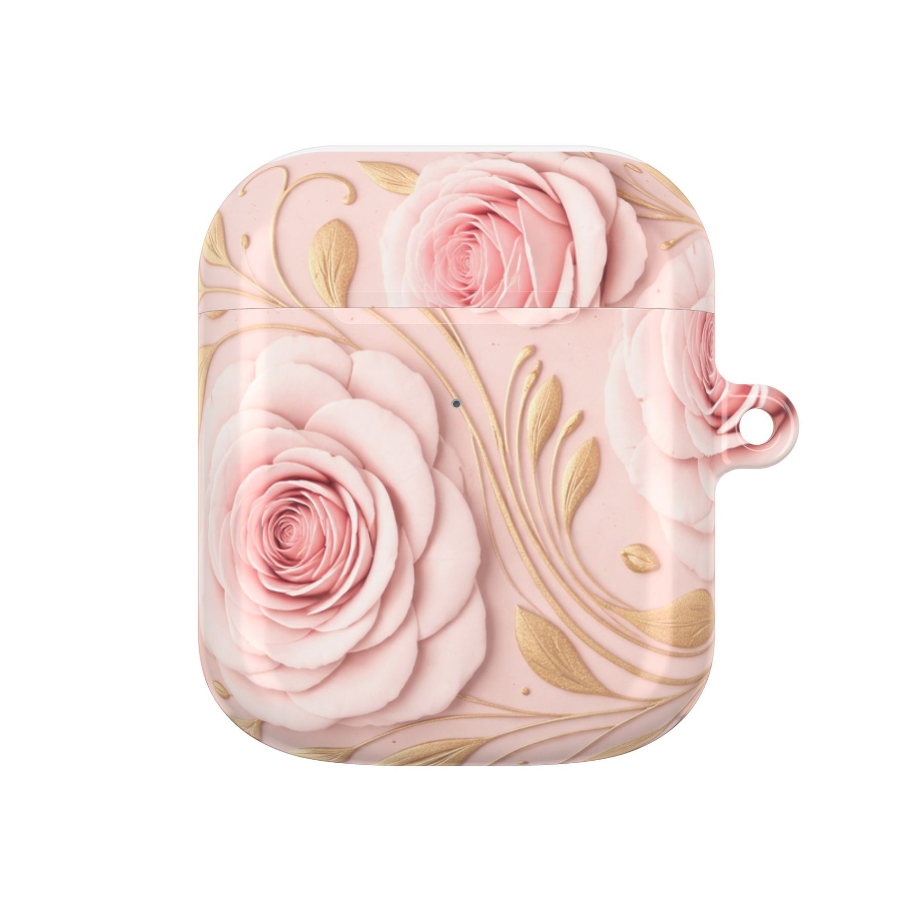 Rose Gold Floral AirPods Case
