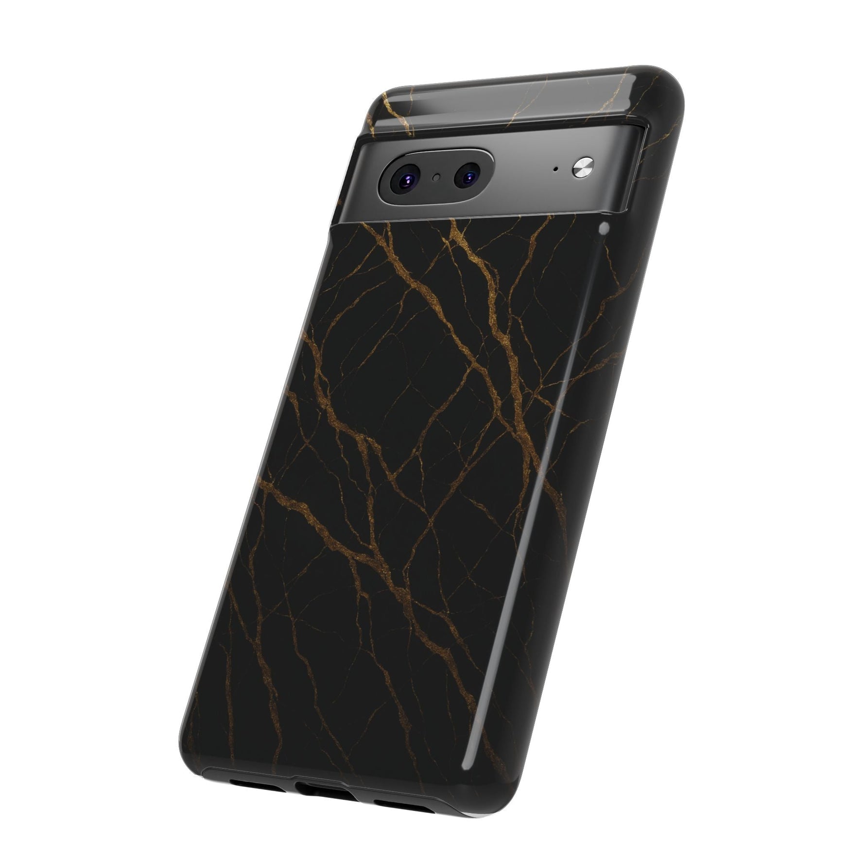 Black Marble Tough iPhone Case  Shamo's