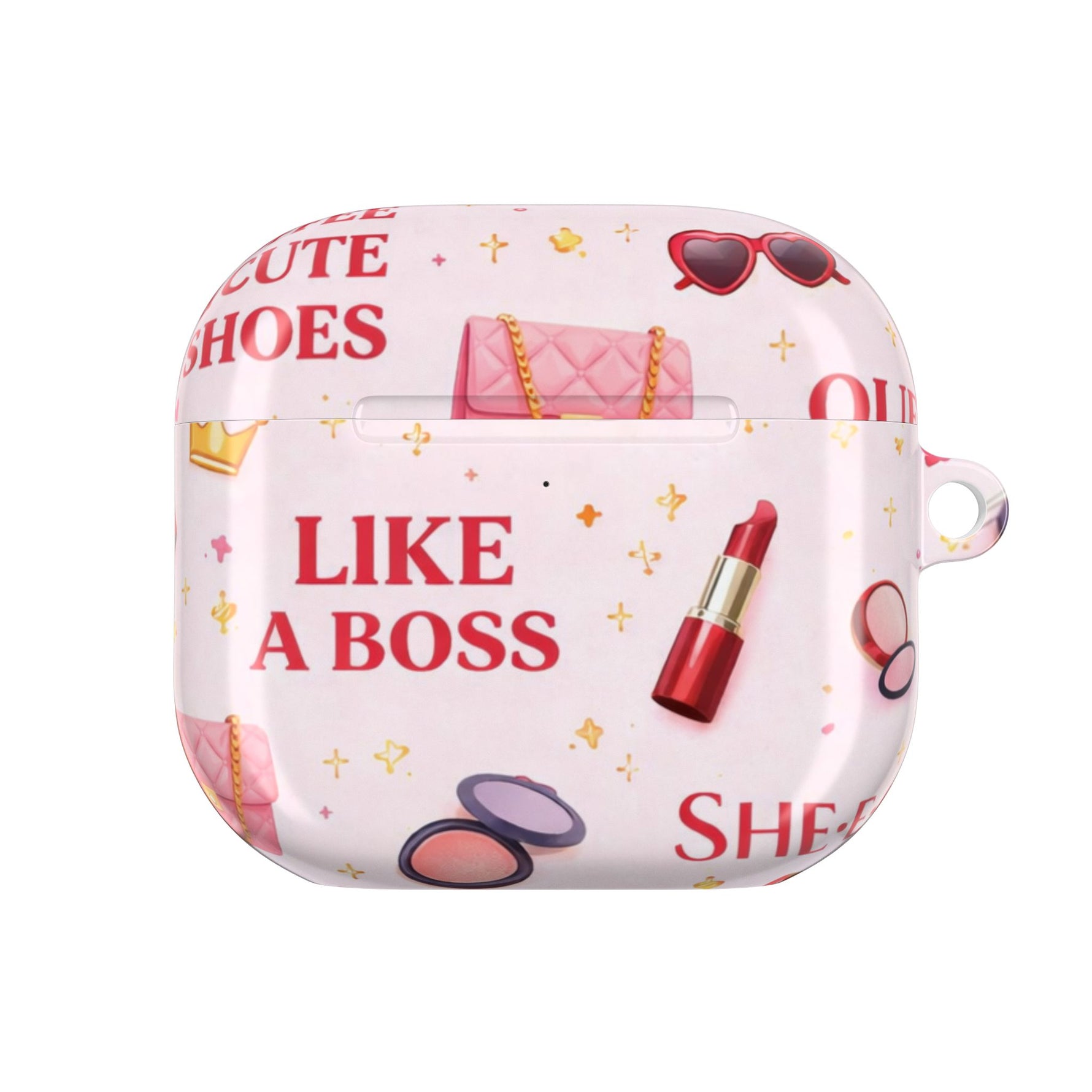 AirPods Case — 'Like a Boss' Pink Cosmetic Pattern Protective Case