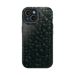 Dark Carbon Fiber Texture Magnetic Impact-Resistant iPhone Case | MagSafe compatible - iPhone 15 / Glossy - Shamo's