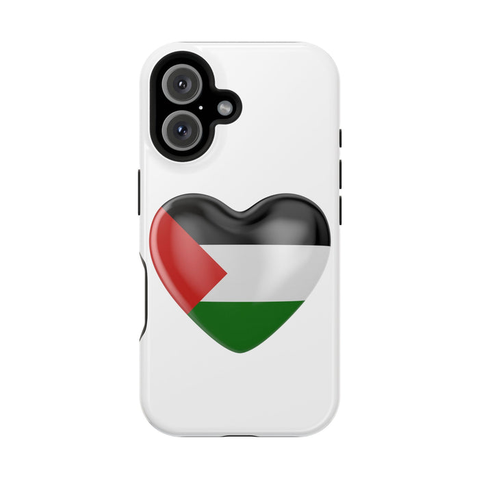 MagSafe Tough Cases with Palestinian flag in heart shape