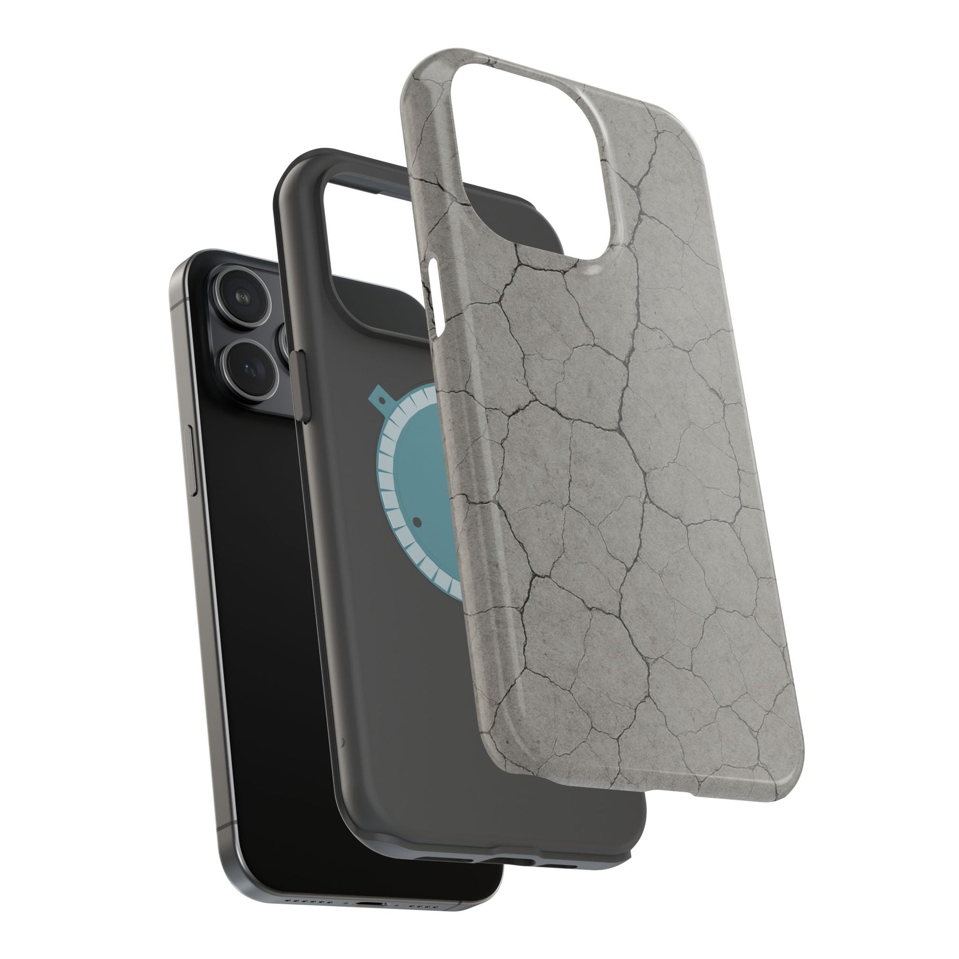 Cracked Concrete Texture iPhone Case with MagSafe compatibility  Shamo's