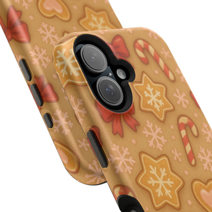 Candy Cane & Gingerbread Holiday iPhone Case — Impact-Resistant