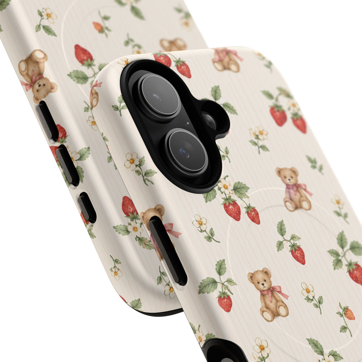 Strawberry Teddy iPhone Case with MagSafe