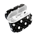 Polka Dot AirPod Case – Black & White Retro Spot Protective Cover