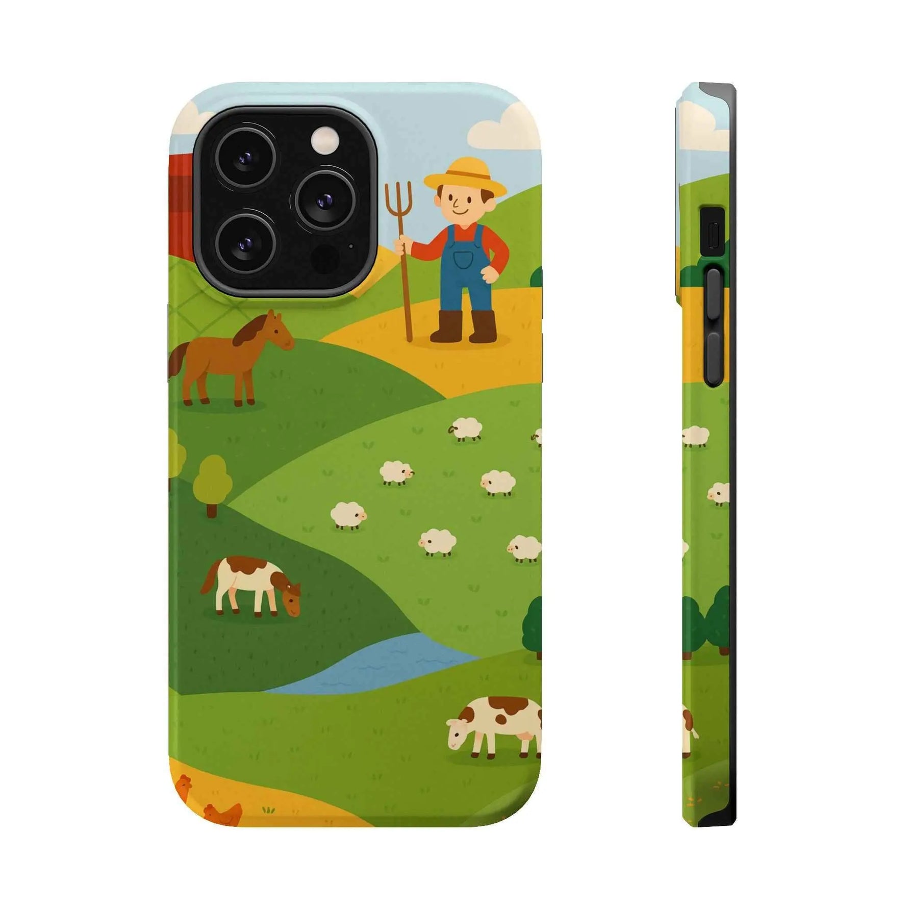 Farm-Themed Impact-Resistant MagSafe Phone Case