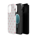 Pink Polka Dot Impact-Resistant Phone Case | MagSafe