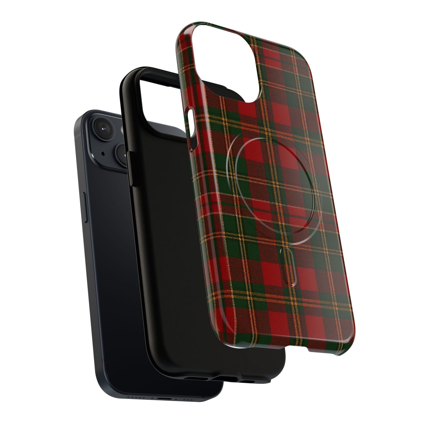 Plaid Holiday iPhone Case — Red & Green Tartan (MagSafe compatible)