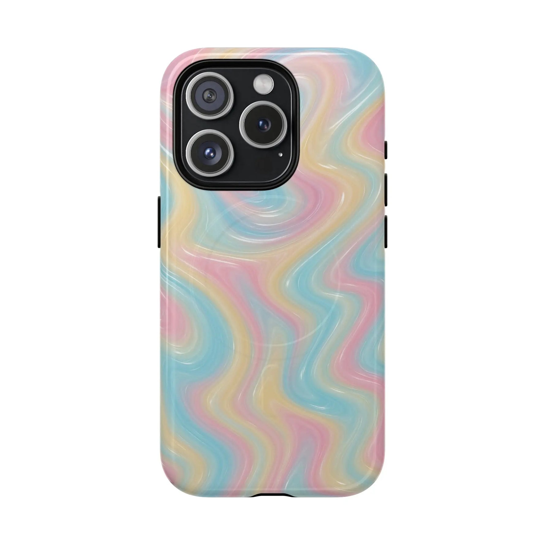 Rainbow Marble Swirl iPhone Case with MagSafe - Shamo's