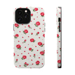 Rose Pattern Impact-Resistant iPhone Case | MagSafe