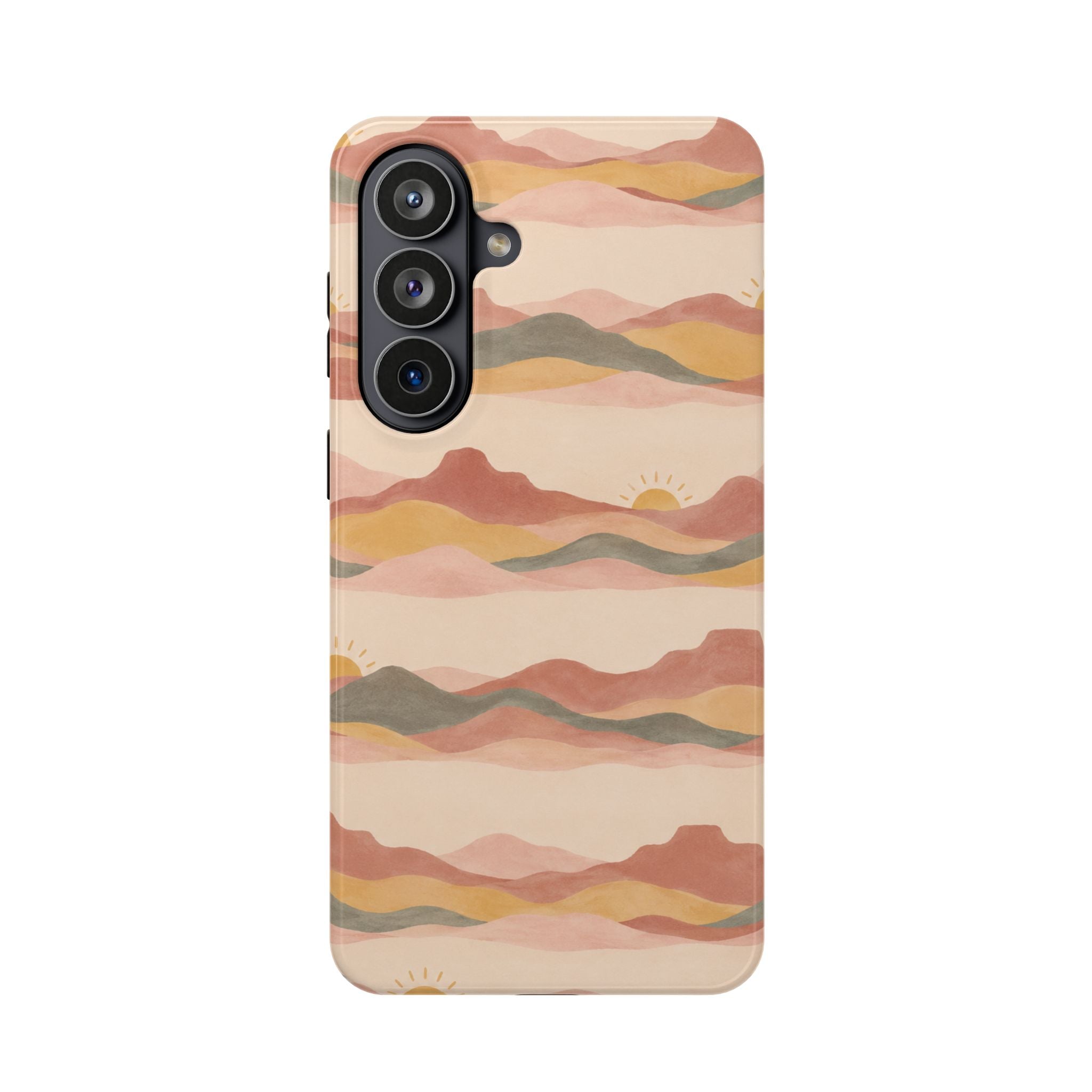 Sunset Trails – Desert Landscape MagSafe Phone Case, glossy Samsung Galaxy S26 Plus, rear view