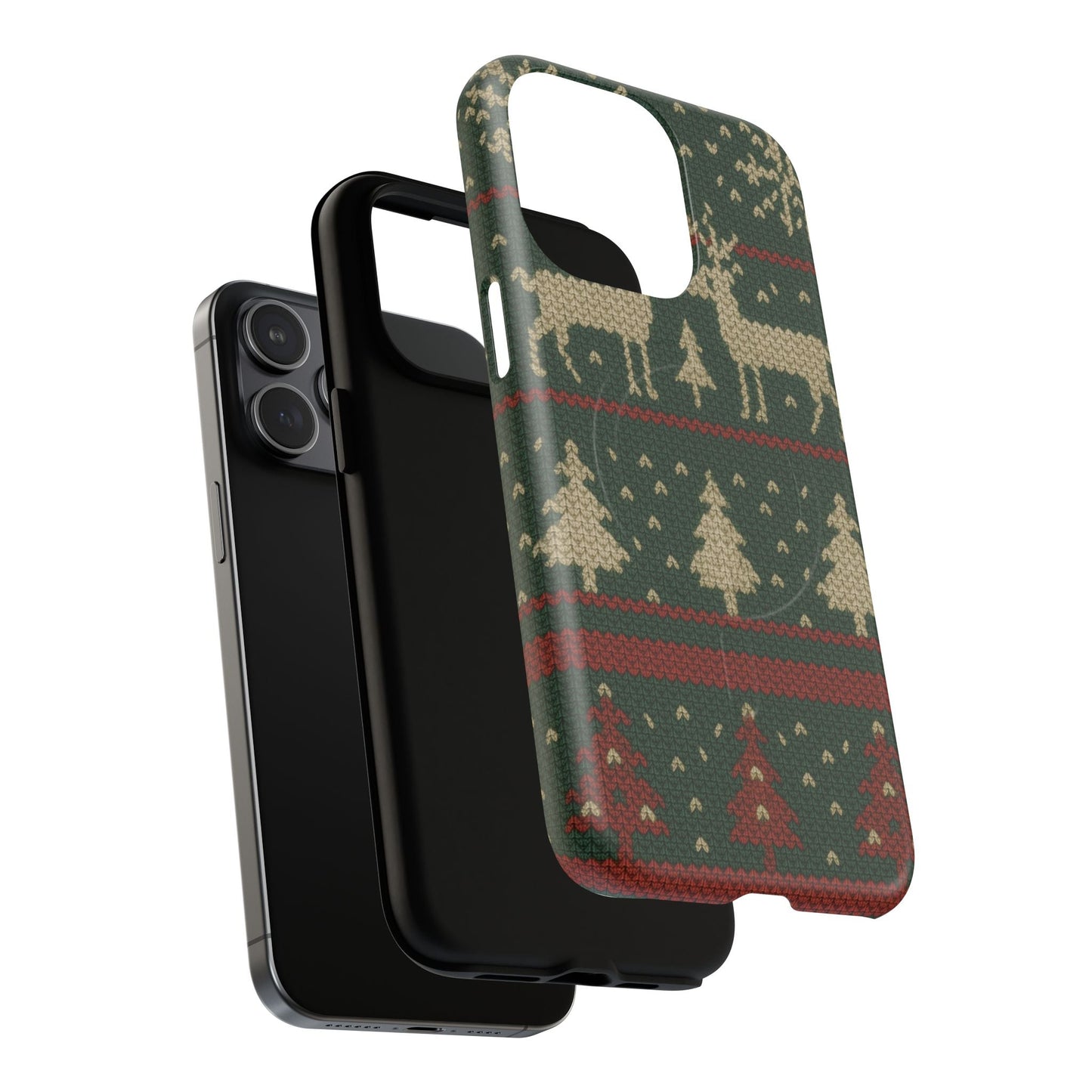 Holiday Knit Reindeer MagSafe Tough iPhone Case