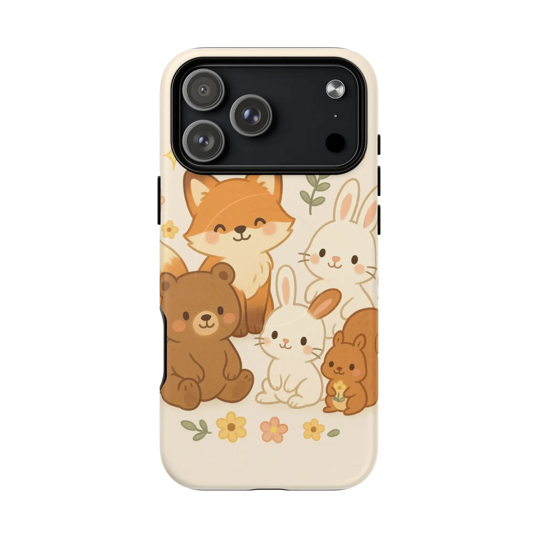 Forest Friends iPhone Case — Fox, Bear & Bunny Design. with MagSafe - Shamo's