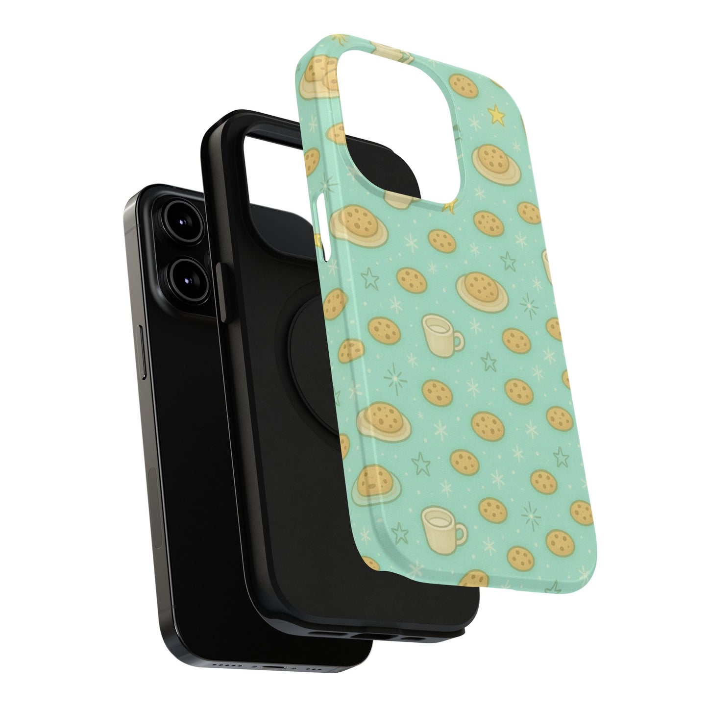 Cookie & Coffee Pattern Tough iPhone Case — Impact-Resistant