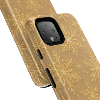 Golden Snowflake Holiday iPhone Case