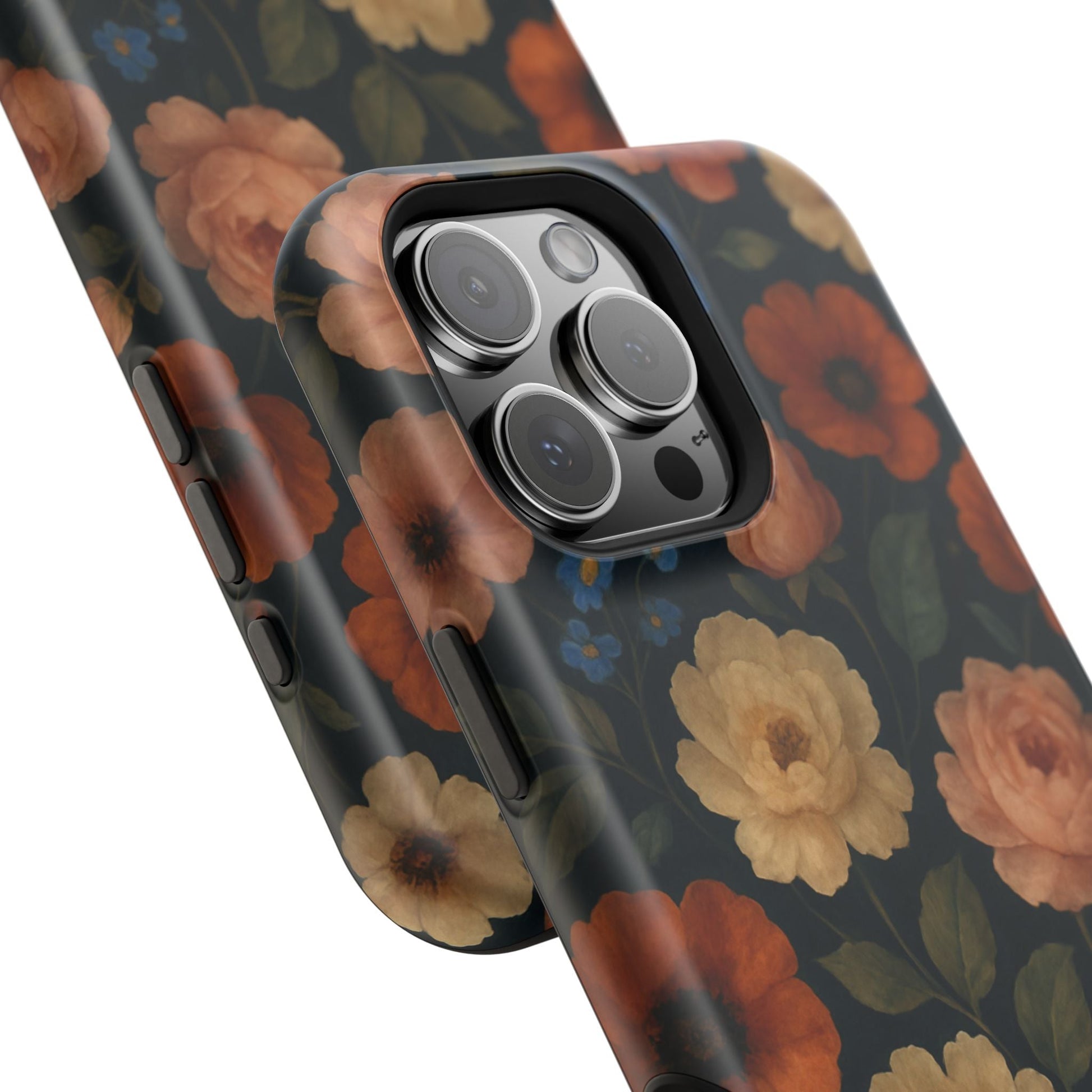Floral Vintage Rose Magnetic Impact iPhone Case with MagSafe  Shamo's