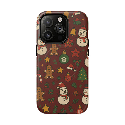 Snowman & Gingerbread Tough iPhone Case (MagSafe compatible)