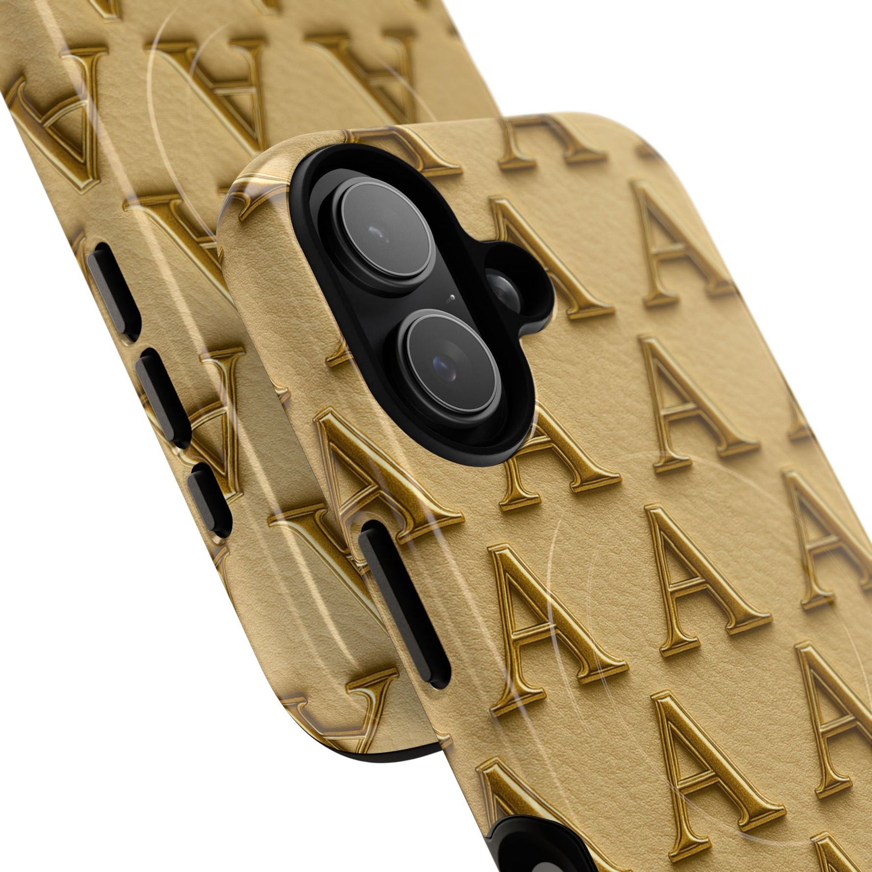 Gold Monogram 'A' iPhone Case with MagSafe  Shamo's