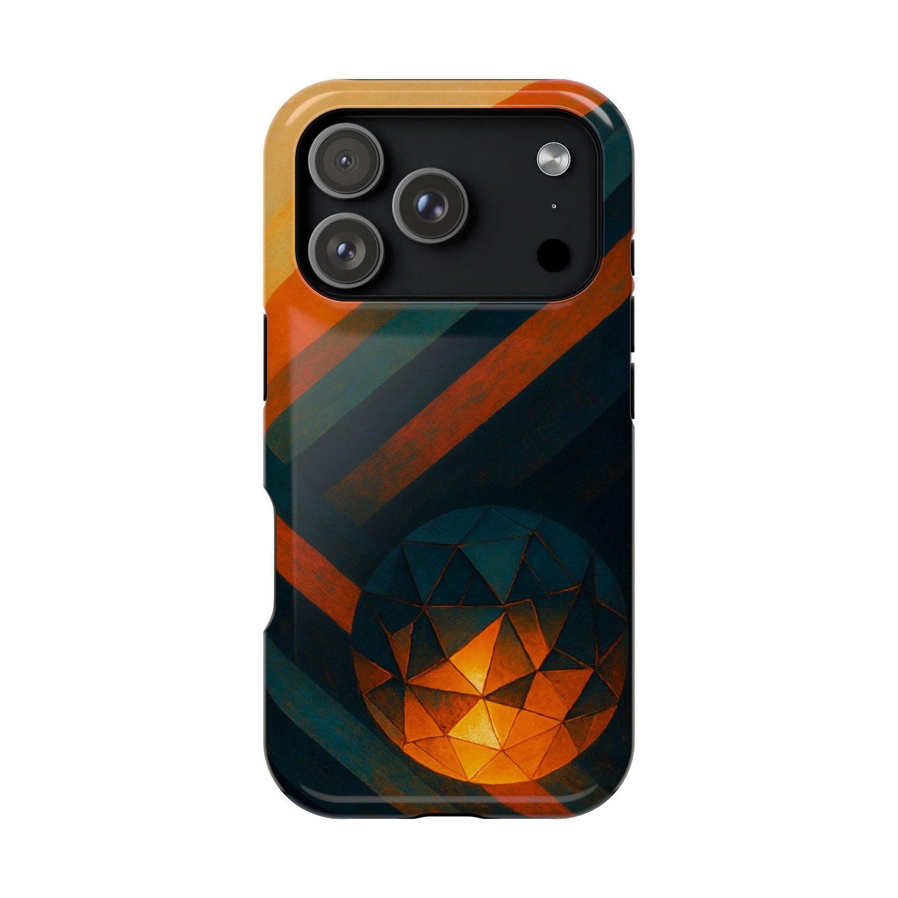 “Geometry of Becoming” Abstract iPhone MagSafe Case — Magnetic Impact-Resistant  Shamo's iPhone 17 Pro / Glossy