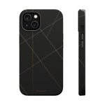 Funda para iPhone con diseño geométrico negro | MagSafe