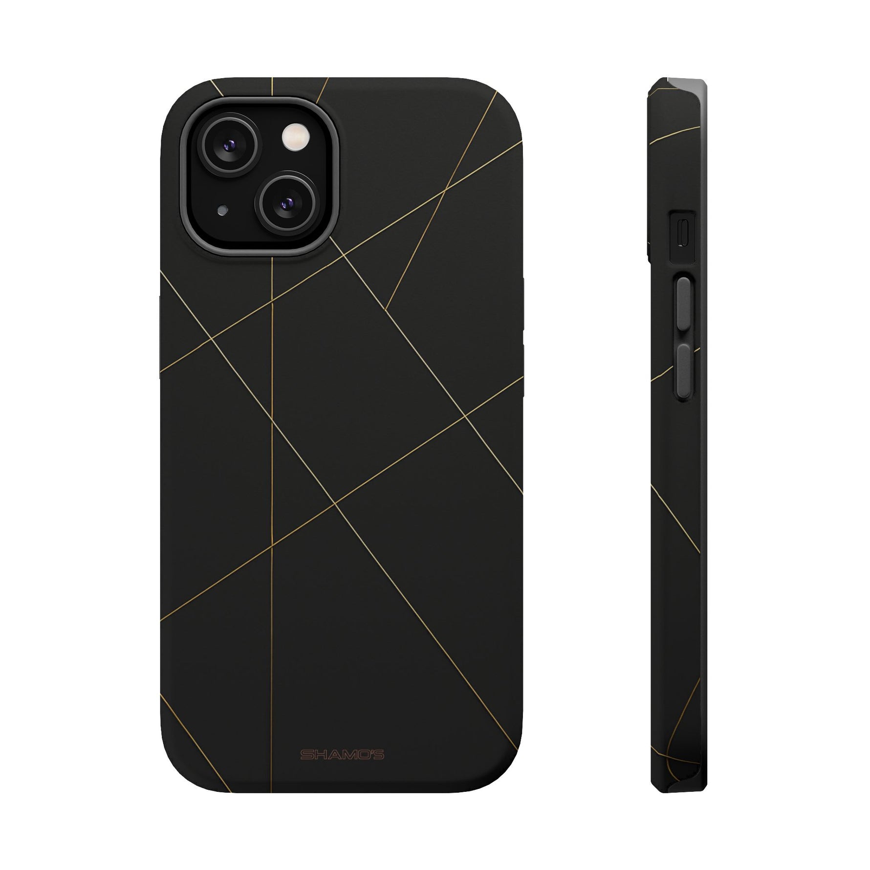 Funda para iPhone con diseño geométrico negro | MagSafe