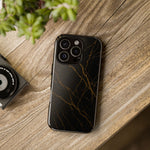Black Marble Tough iPhone Case  Shamo's