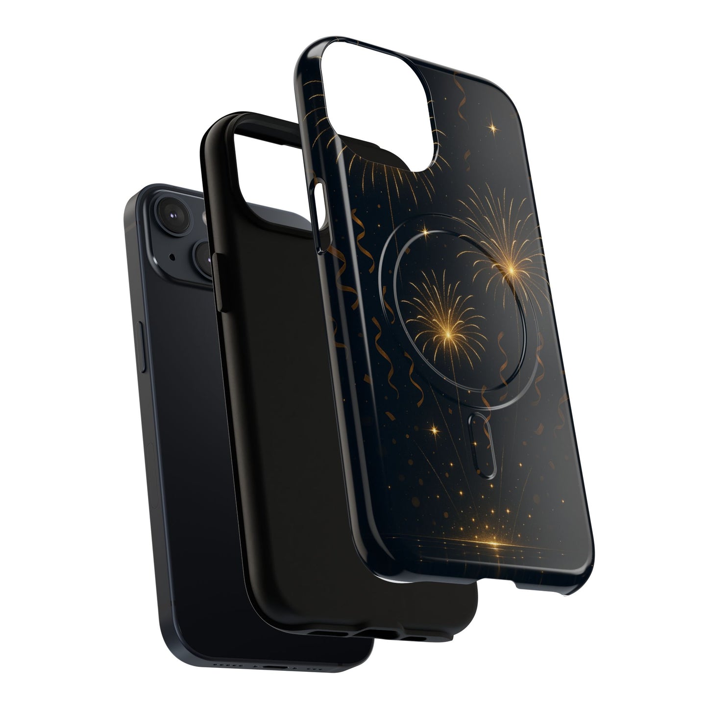 Gold Fireworks Celebration iPhone Case with MagSafe