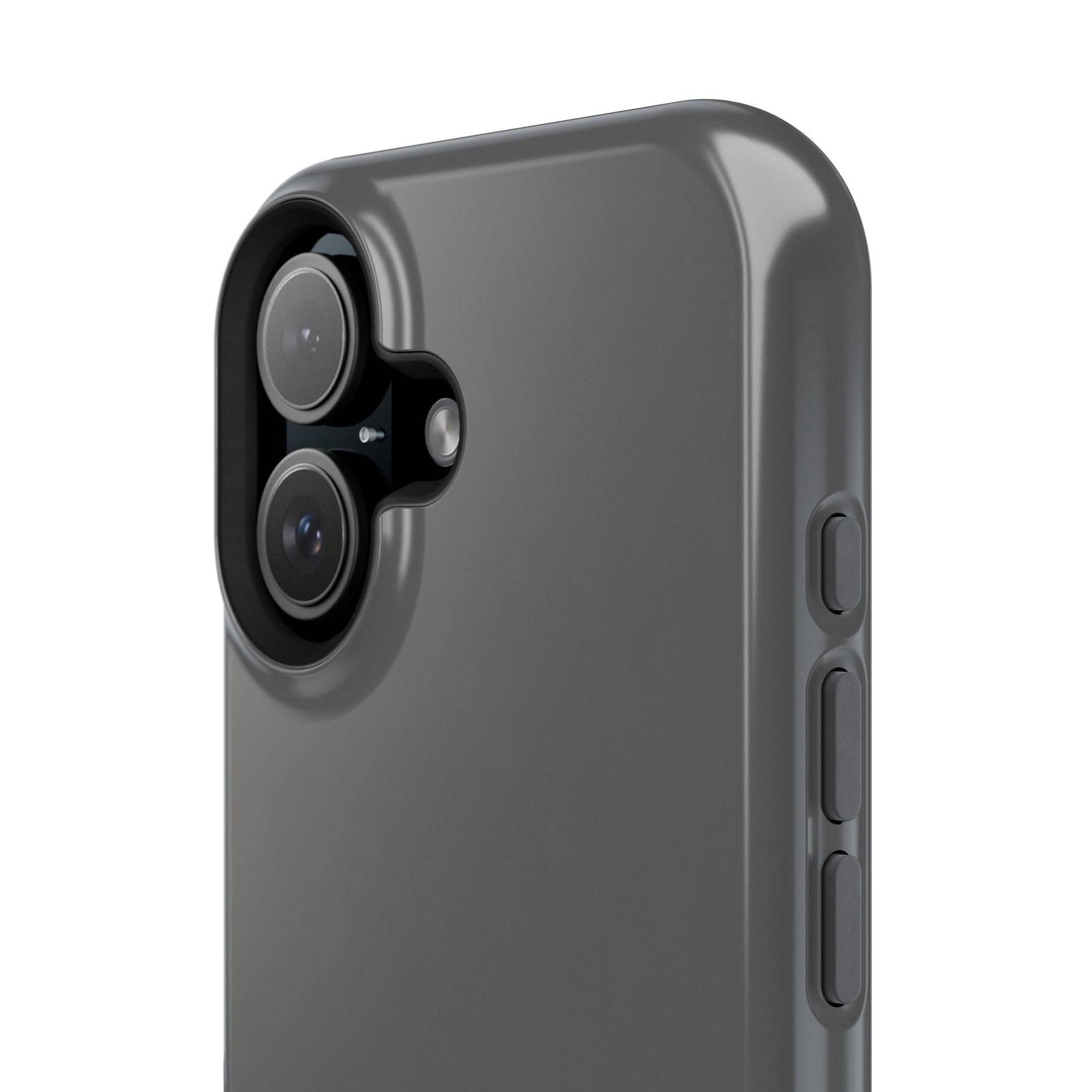 Charcoal Ink Black Solid Color Impact-Resistant iPhone Case | Slim Shockproof Magsafe-Compatible