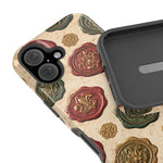 Vintage Wax Seal Pattern Magnetic Impact-Resistant Phone Case with MagSafe Compatibility