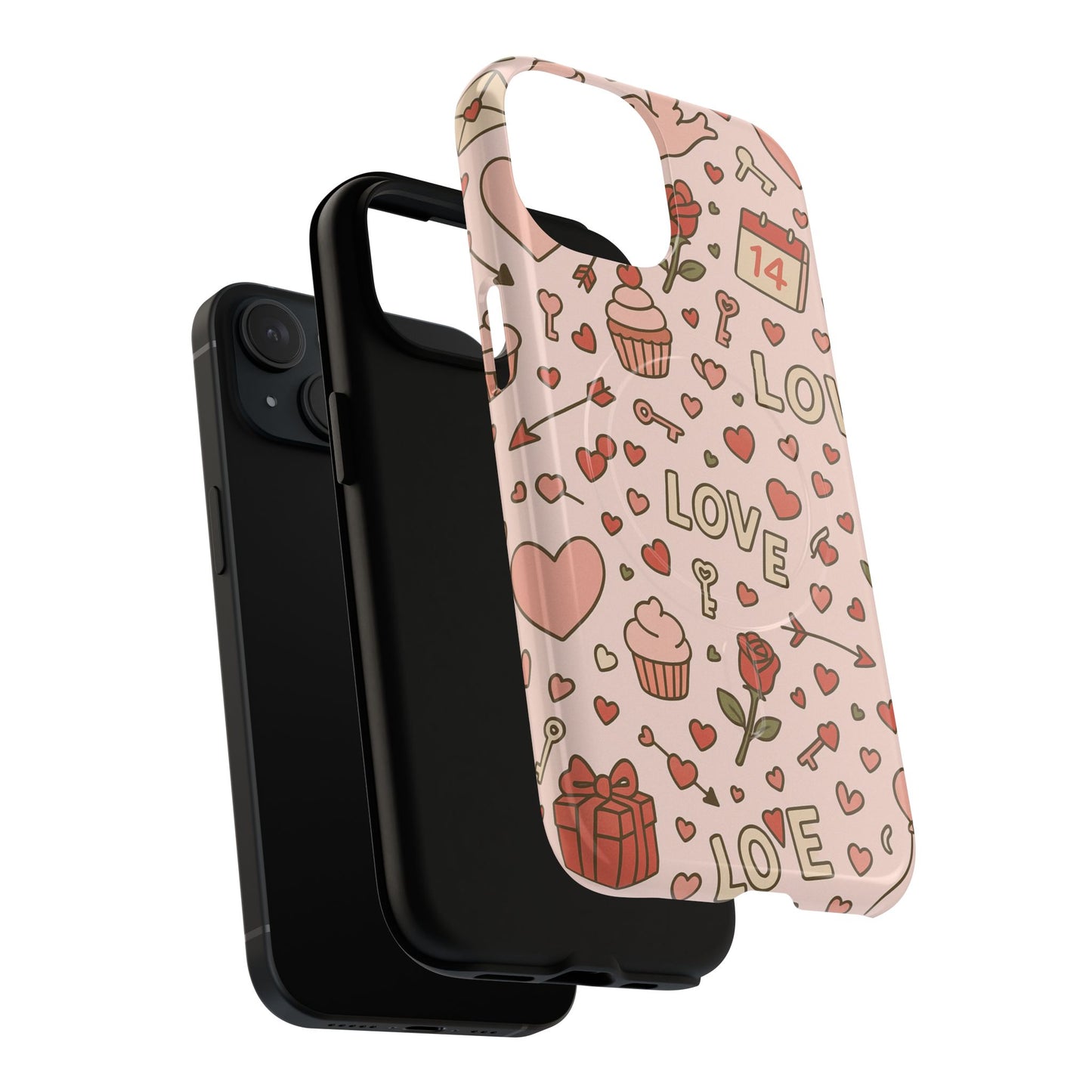 Sweet Love Pattern iPhone Case (MagSafe compatible)