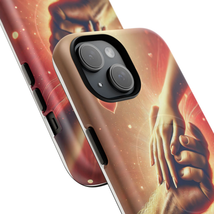 Magnetic Phone Case - Hands in Love Design - Compatible with MagSafe