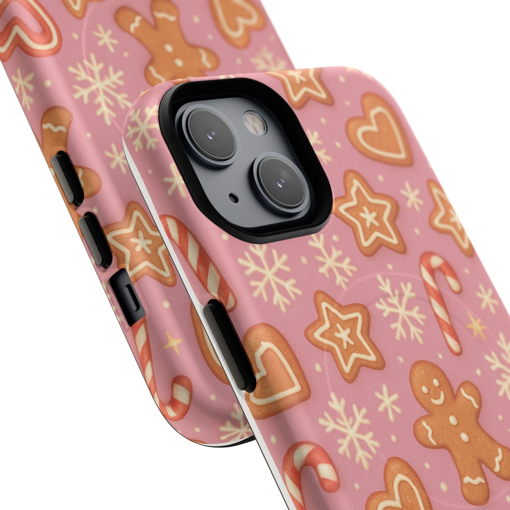 Pink Gingerbread Holiday iPhone Case with MagSafe compatibility  Shamo's