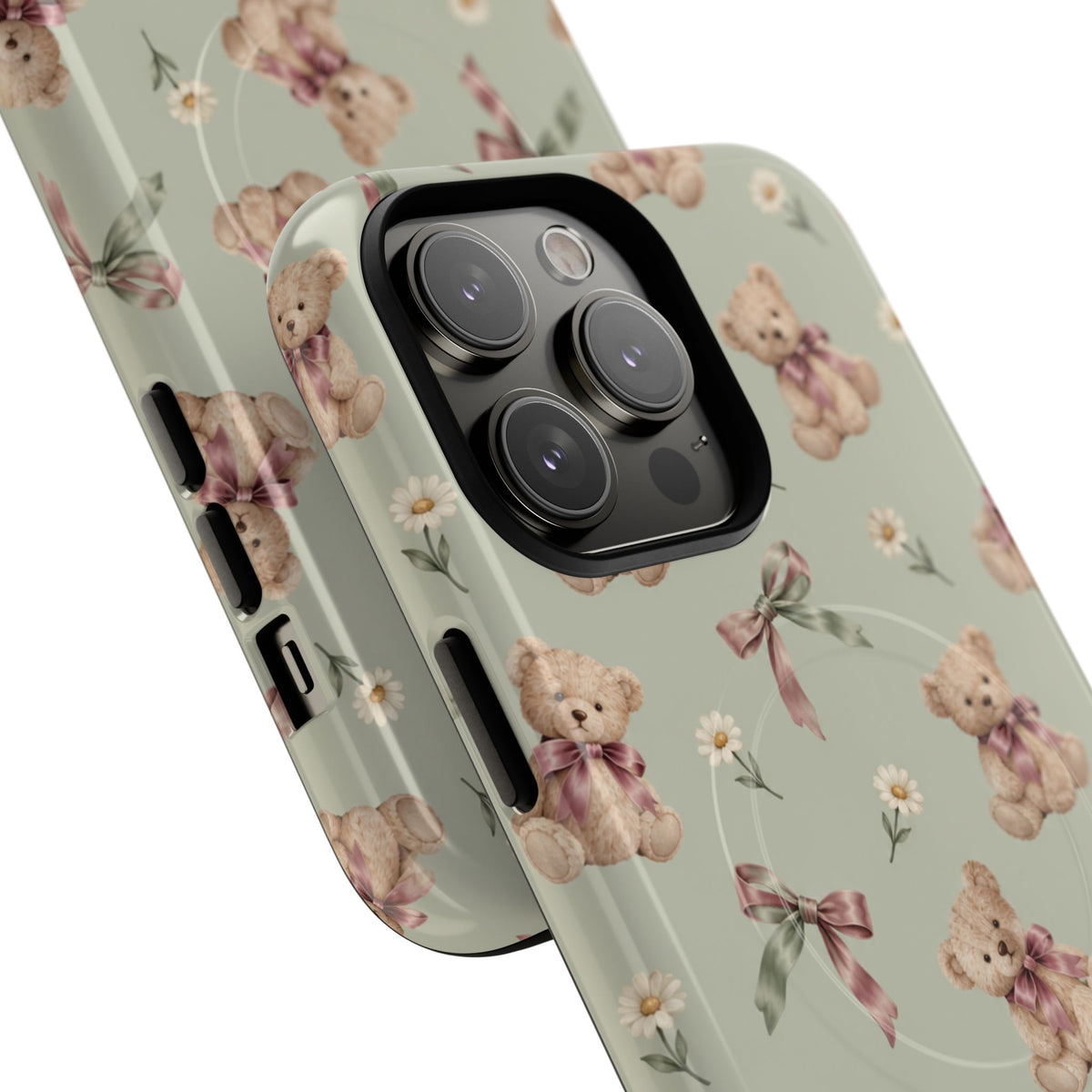 Funda para iPhone con lazo y osito de peluche con MagSafe