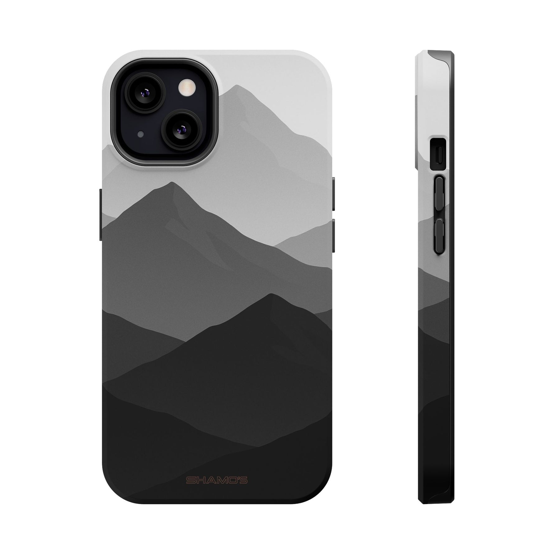 Monochrome Mountain Design iPhone Case | MagSafe