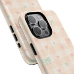 Sweet Pastel Checkered Bows Case for iPhone | MagSafe - Shamo's