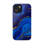 Blue Gold Marble Phone Case  Shamo's iPhone 14 / Glossy / Without gift packaging