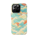 Ocean Wave Tough Phone Case — Pastel Retro Surf Pattern  Shamo's