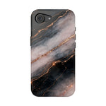Marbled Black & Rose Gold Magnetic MagSafe Compatible Phone Case — Impact-Resistant