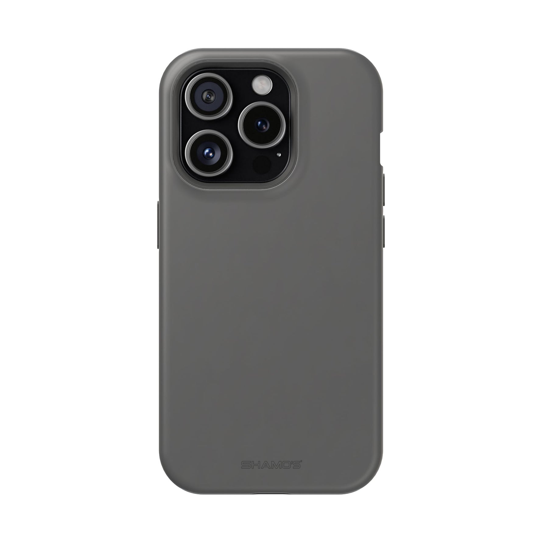 Charcoal Ink Black Solid Color Impact-Resistant iPhone Case | Slim Shockproof Magsafe-Compatible