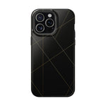 Black Geometric Design iPhone Case | MagSafe  Shamo's iPhone 15 Pro Max / Glossy